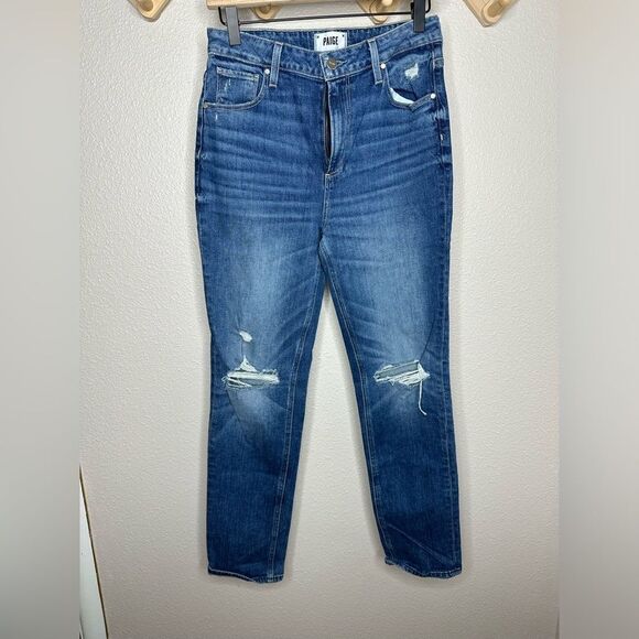 EUC PAIGE Sarah High Rise Slim Jeans - Briony Destructed - Picture 6 of 13